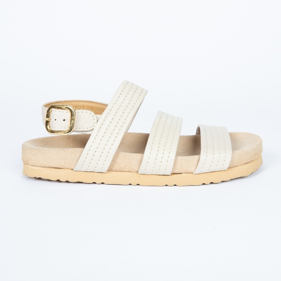 A.P.C. Holly Sandals Ecru Leather Buckle Strap Size EU39 US9 - Picture 10 of 11